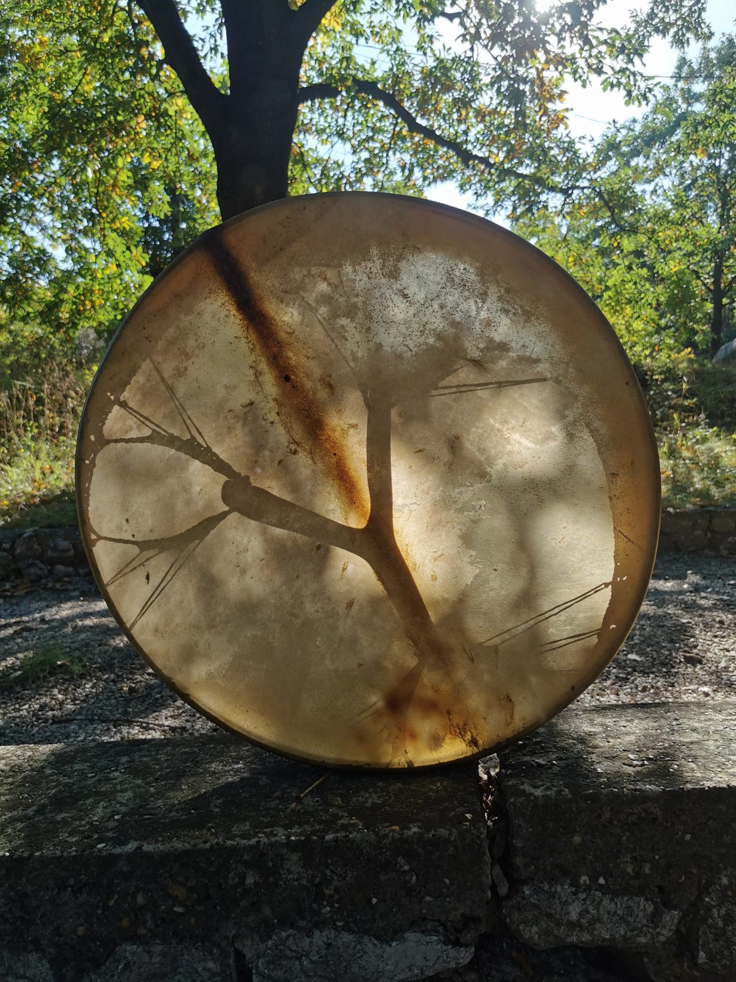 23" Handcrafted Shaman Drum - Horse Hide Shamanic Drum- Shamanic Tool - Image 3