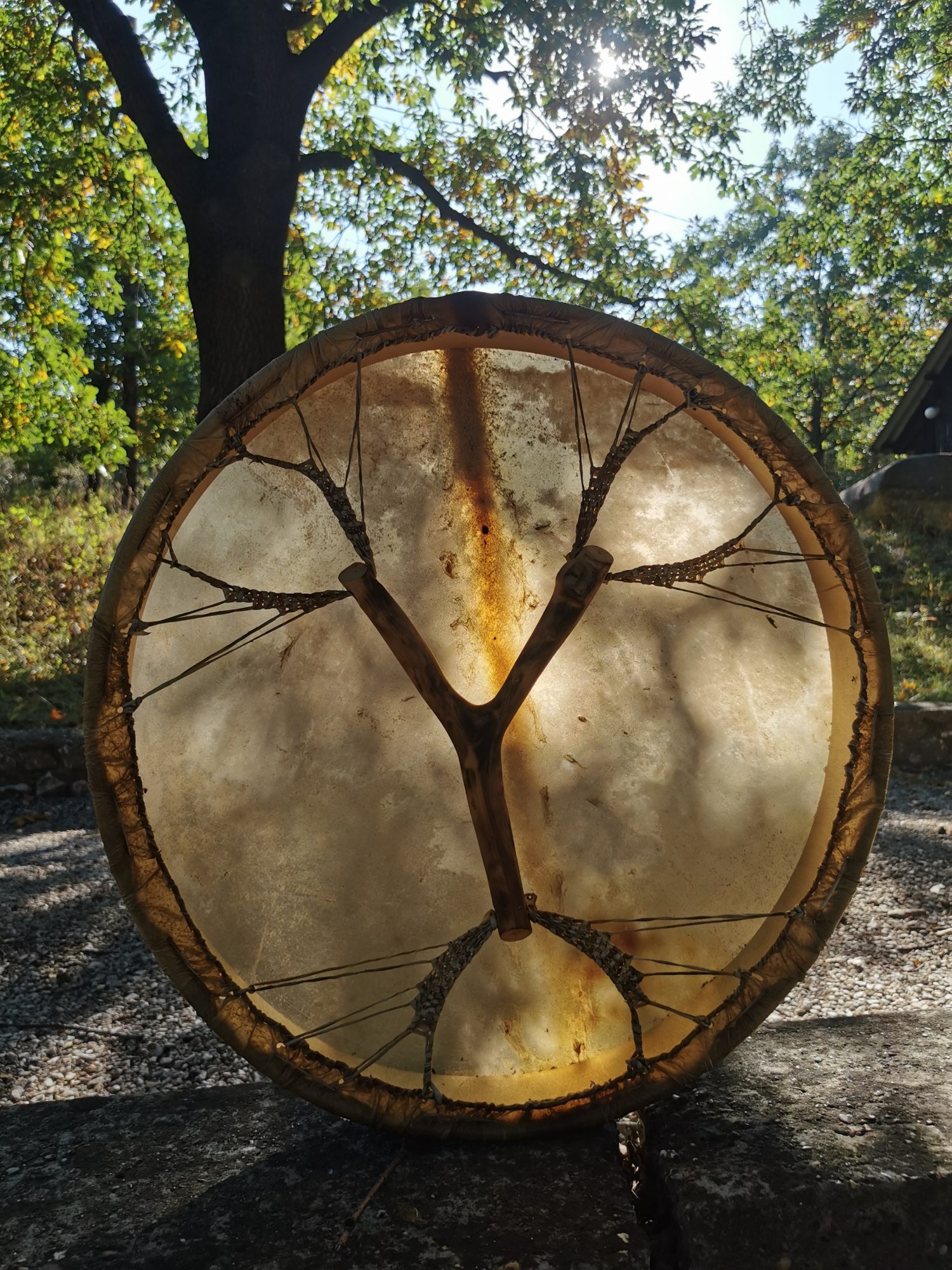 23" Handcrafted Shaman Drum - Horse Hide Shamanic Drum- Shamanic Tool