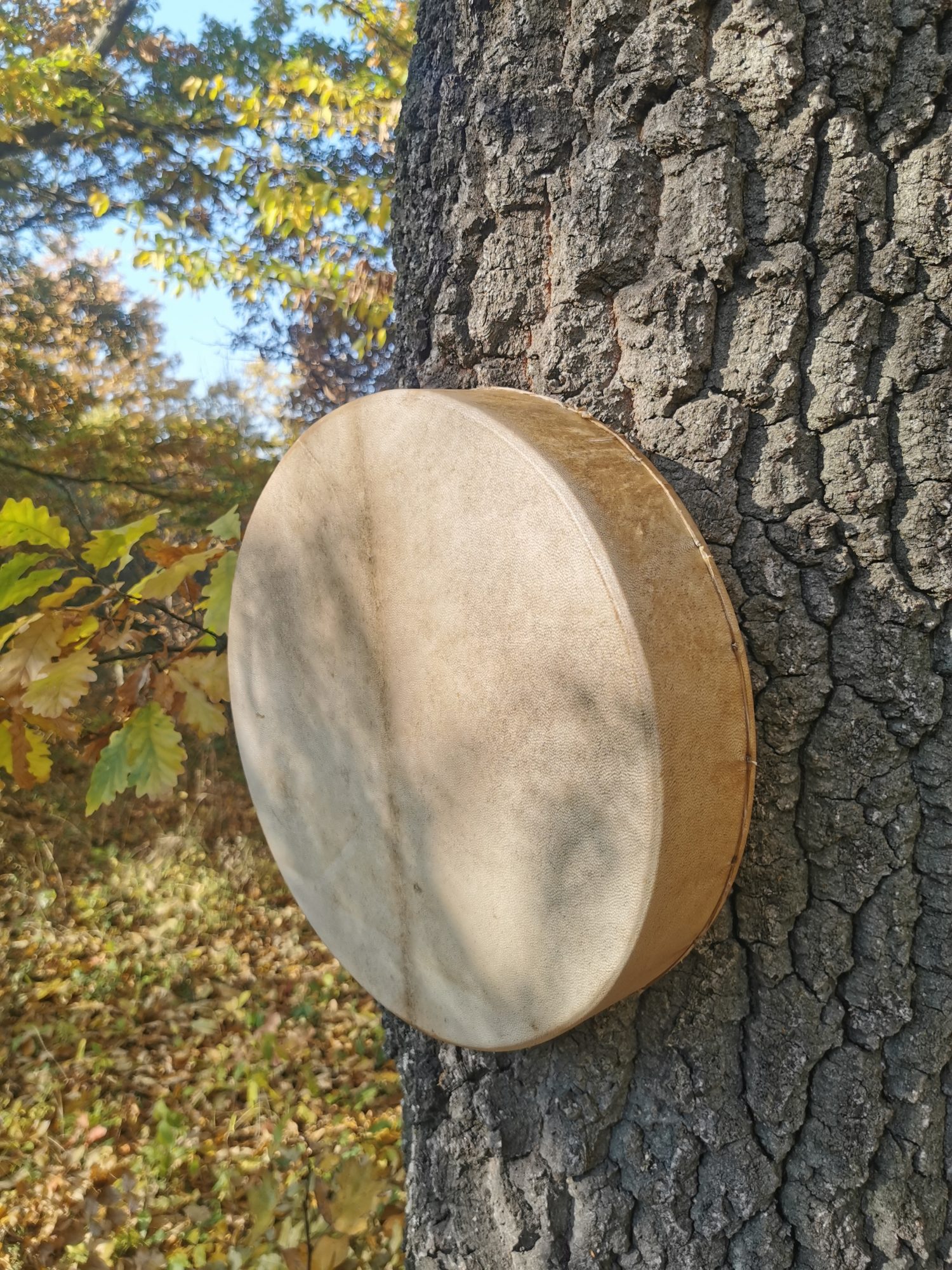 14" Goat Hide Shaman Drum - Traditional Shaman Drum - Medicine Drum - Travel Drum - Image 3