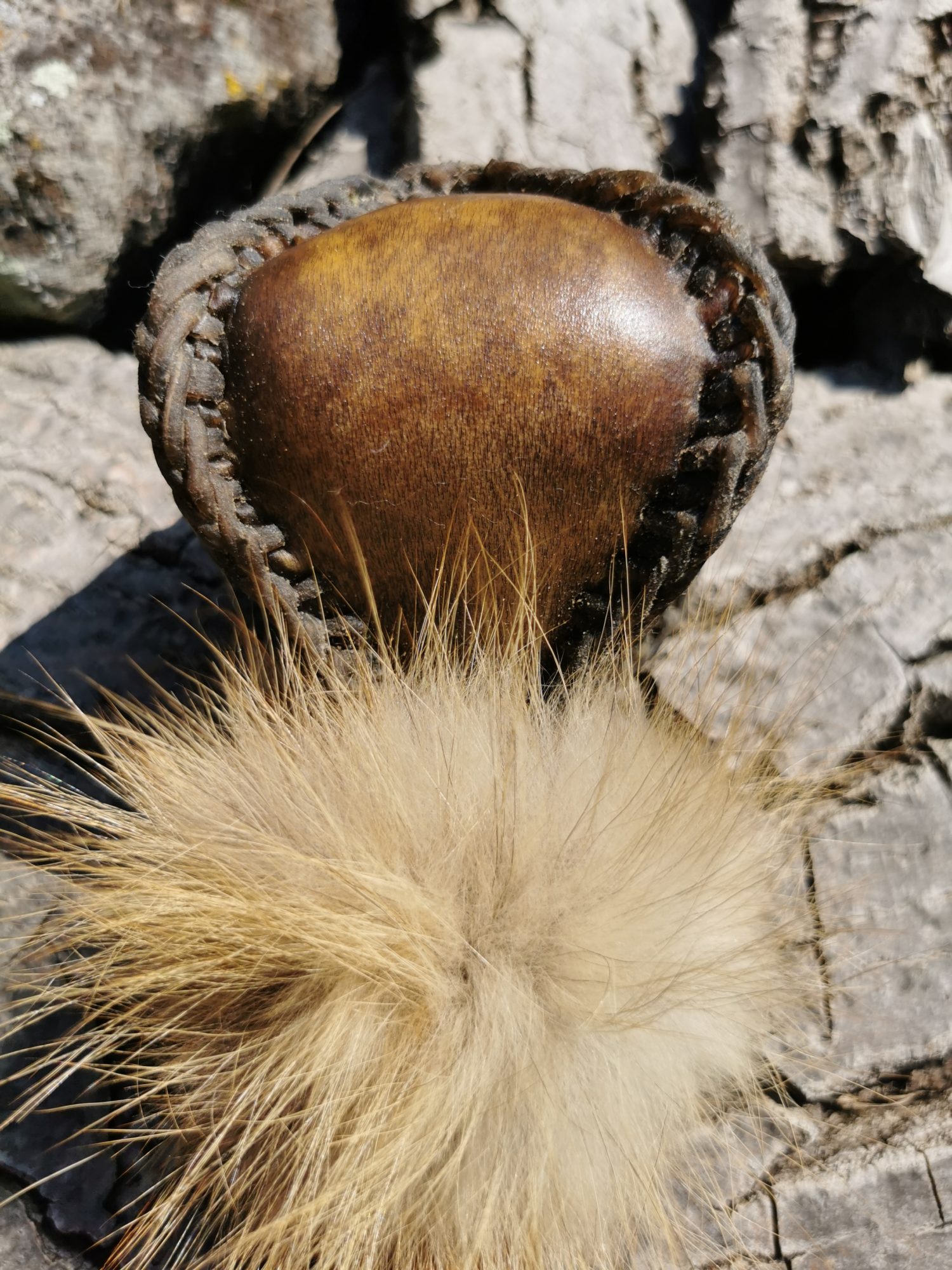 Shamanic Rattle - Shaker - Rawhide Rattle - Horse Hide Rattle - Shamanic tool - Shipping Included - Image 5