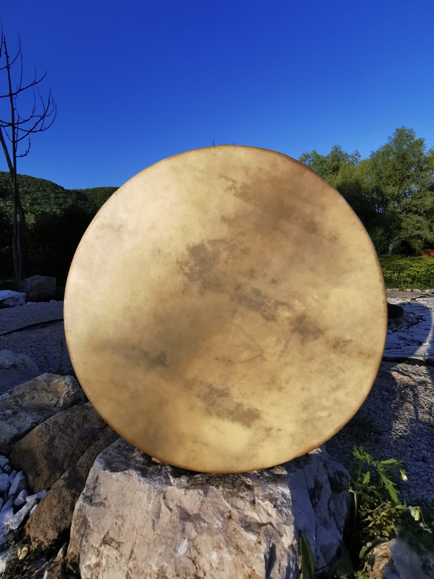 18" Handcrafted Shaman Drum - Goat Hide Shamanic Drum- Shamanic Tool - Image 5