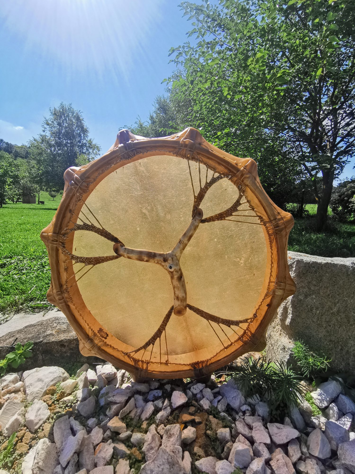 23" Ceremonial Drum - Bull Hide - Shaman Drum