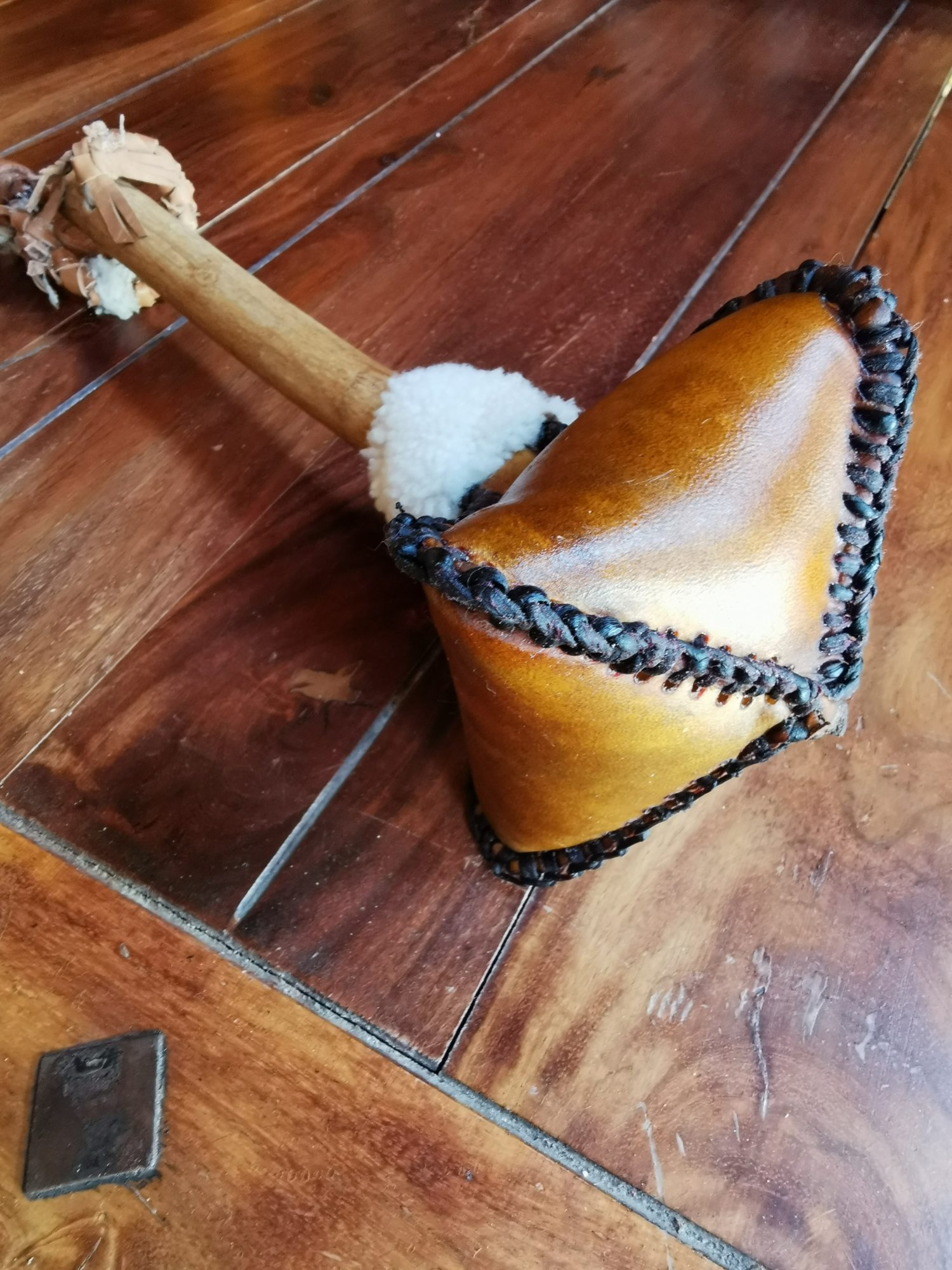 Shamanic Rattle - Shaker - Rawhide Rattle - Horse Hide Rattle - Shamanic tool - Shipping Included - Image 4