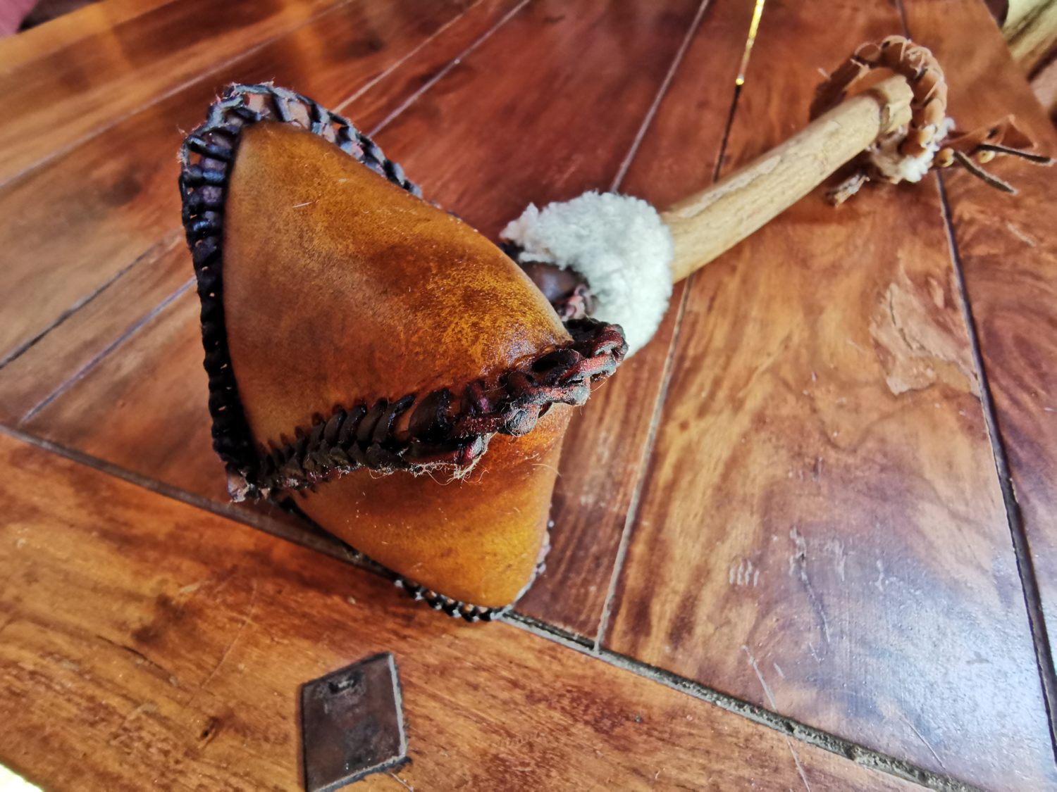 Shamanic Rattle - Shaker - Rawhide Rattle - Horse Hide Rattle - Shamanic tool - Shipping Included - Image 8