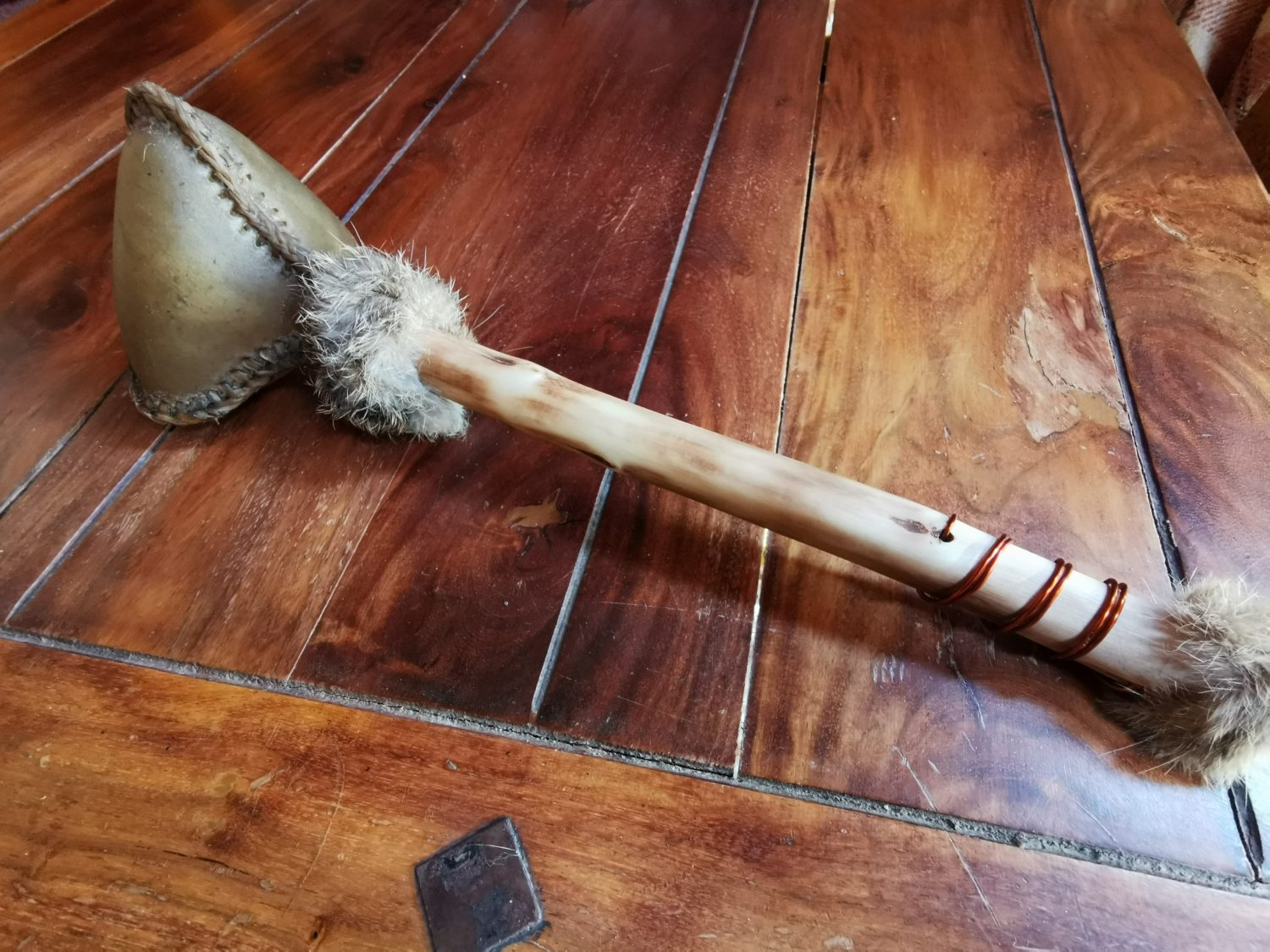 Shamanic Rattle - Shaker - Rawhide Rattle - Horse Hide Rattle - Shamanic tool - Shipping Included - Image 7