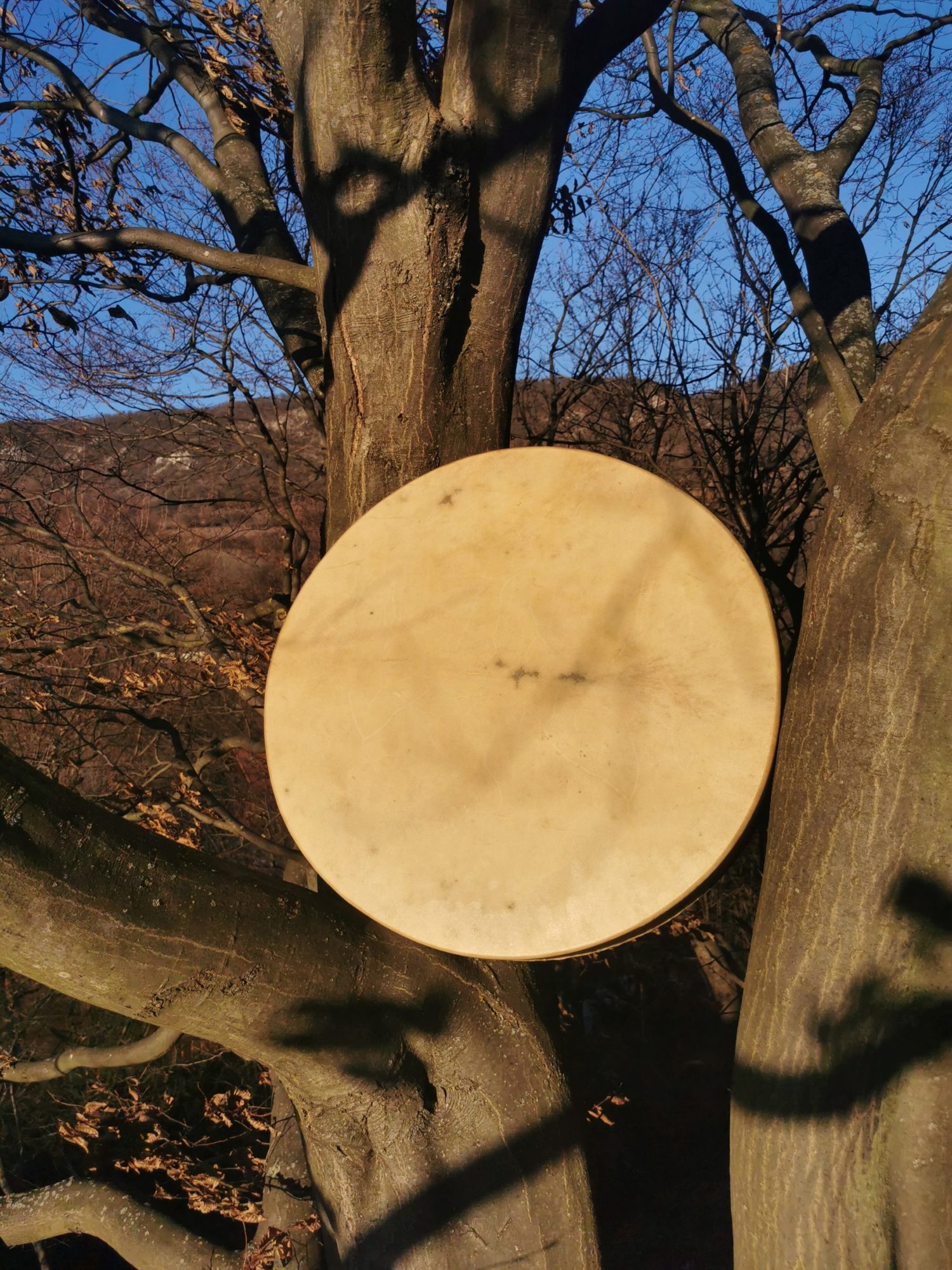 24" Shaman Drum - Red Deer Hide - Traditional Shamanic Instrument - Medicine Drum - Image 4