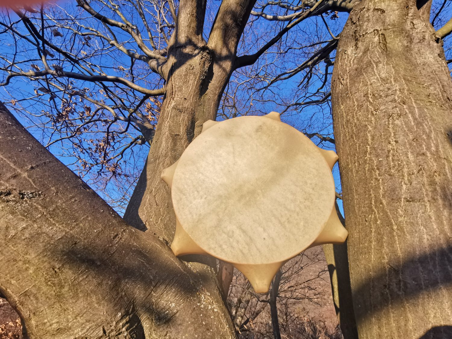 15" Handcrafted Shaman Drum -Goat Hide Shamanic Drum- Shamanic Tool - Image 4