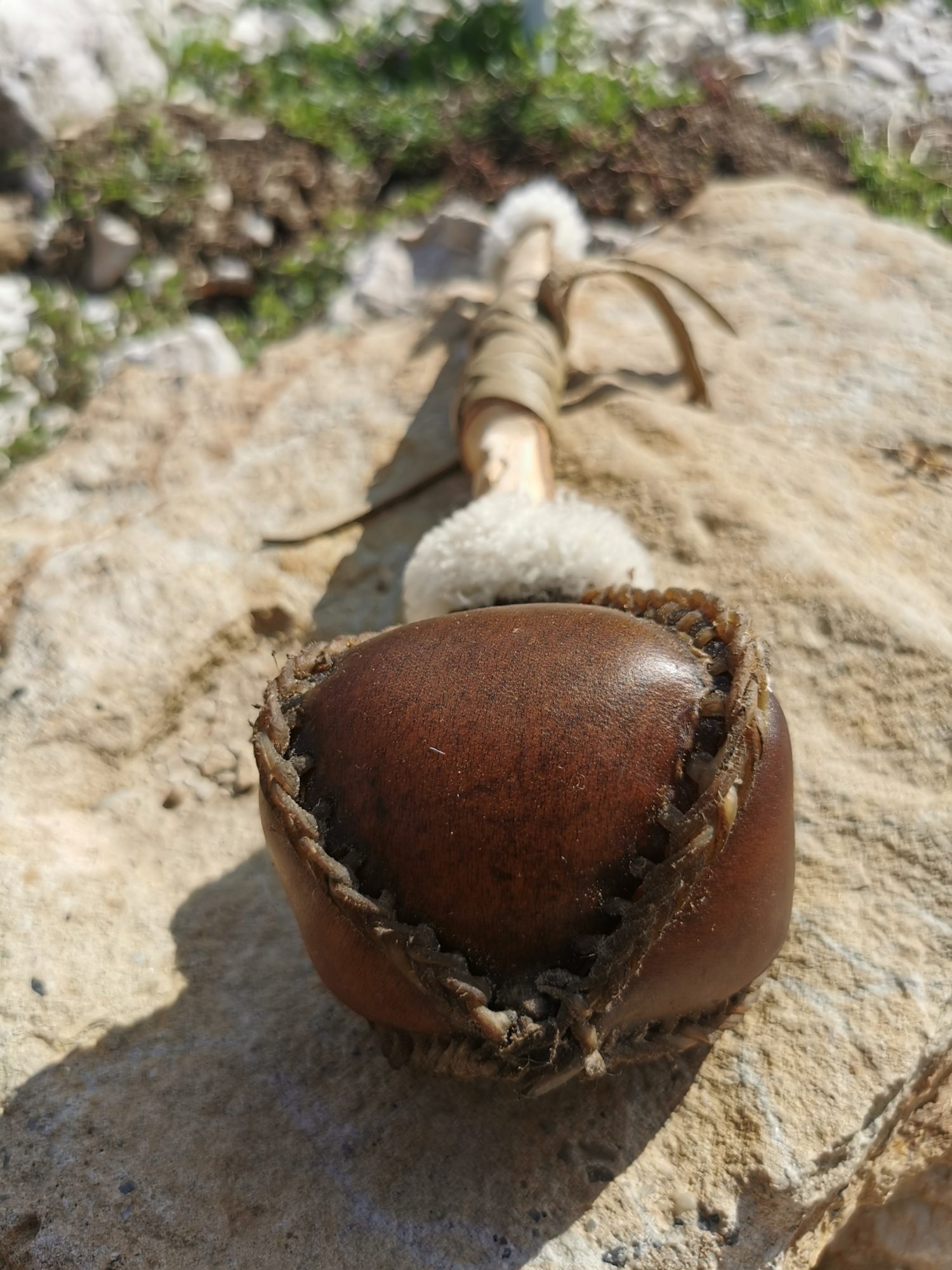 Shamanic Rattle - Shaker - Rawhide Rattle - Horse Hide Rattle - Shamanic tool - Shipping Included - Image 6