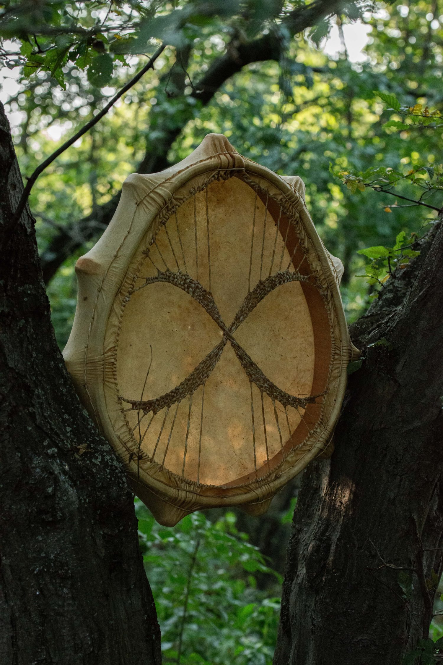 22" Shaman Drum - Goat Hide - Traditional Shamanic Instrument - Medicine Drum - Image 8