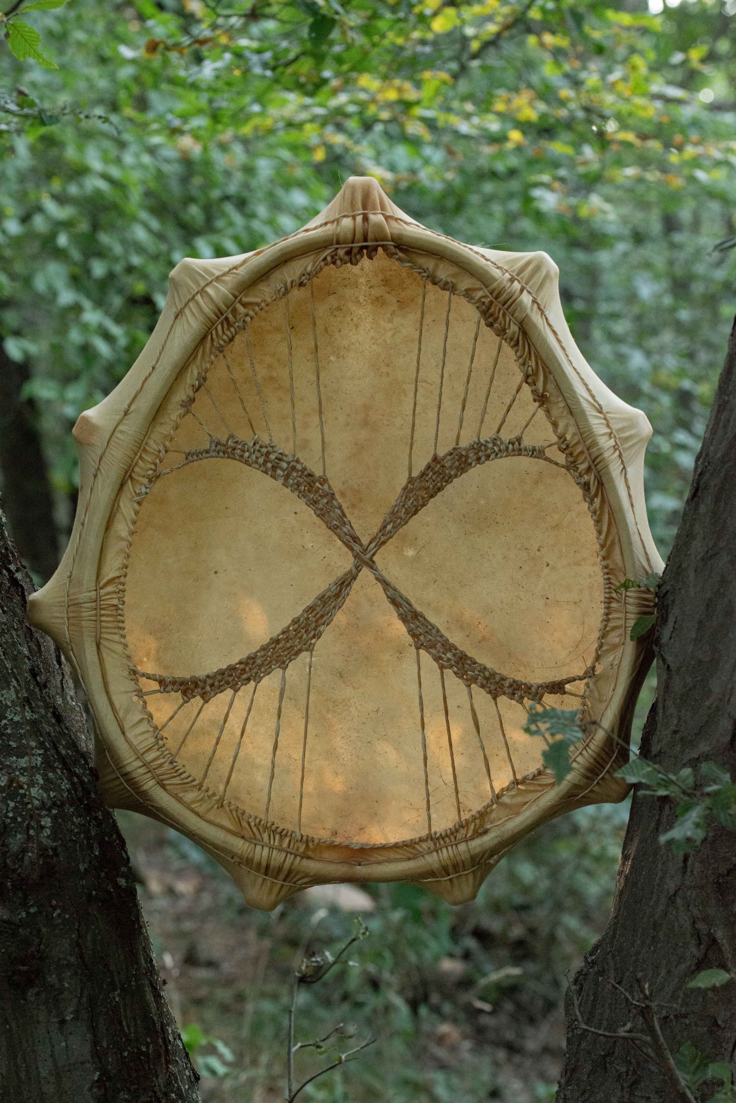 22" Shaman Drum - Goat Hide - Traditional Shamanic Instrument - Medicine Drum - Image 3