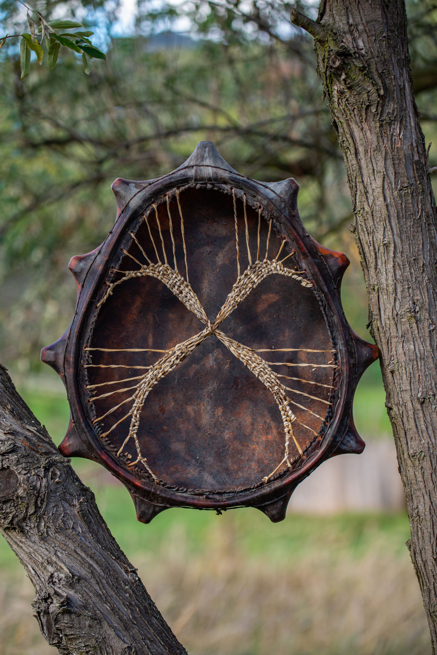 21" Shaman Drum - Goat Hide - Traditional Shamanic Instrument - Medicine Drum