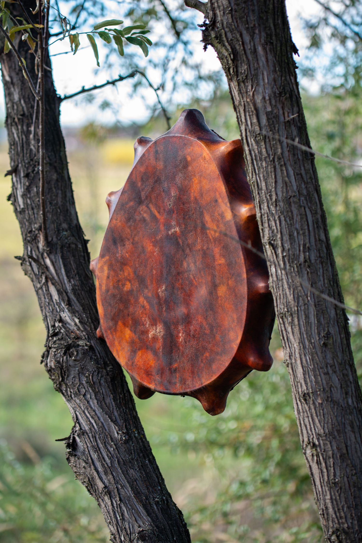 21" Shaman Drum - Goat Hide - Traditional Shamanic Instrument - Medicine Drum - Image 4