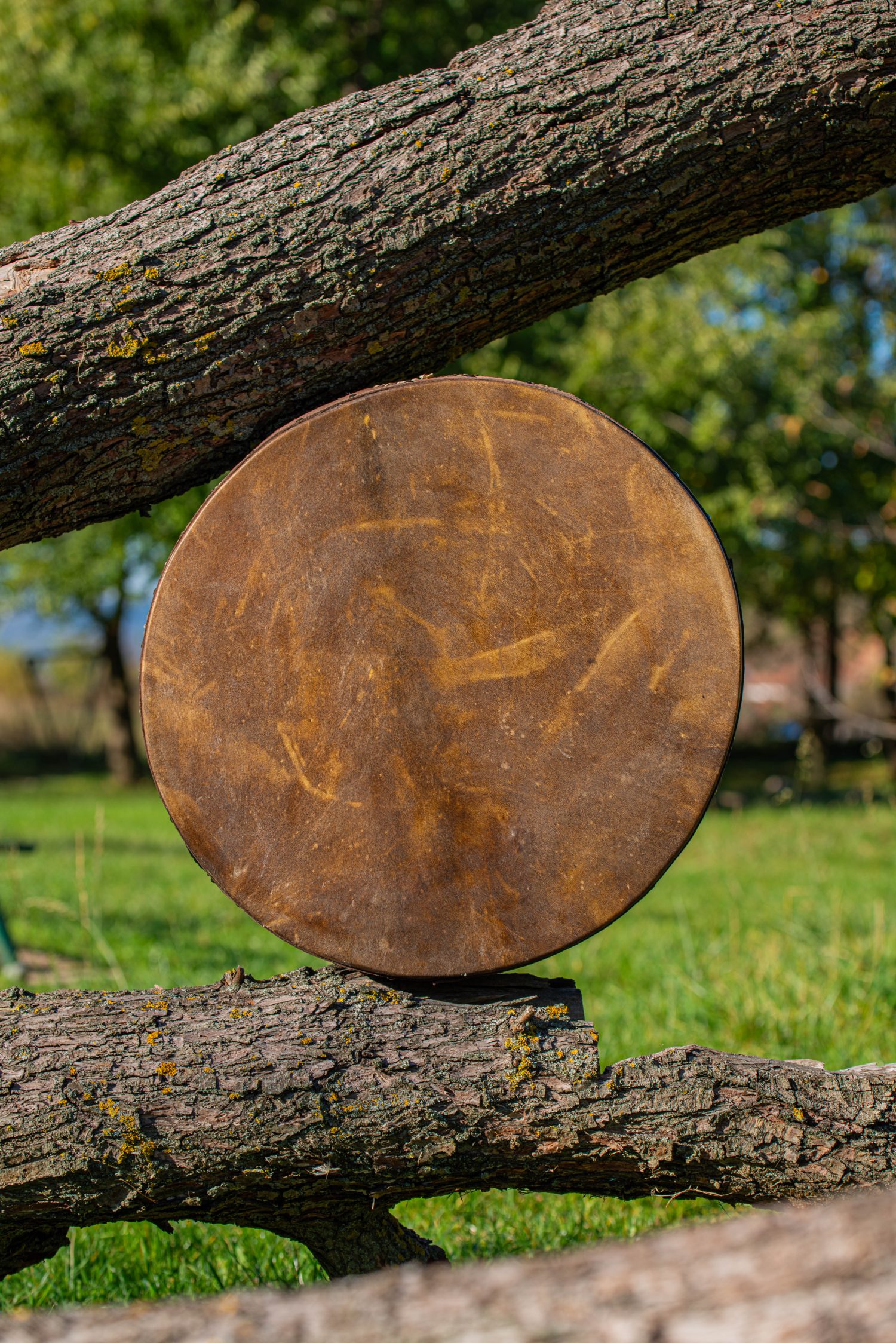 24" - Ceremonial Drum - Double Headed Shamanic Drum - Dama Deer Hide