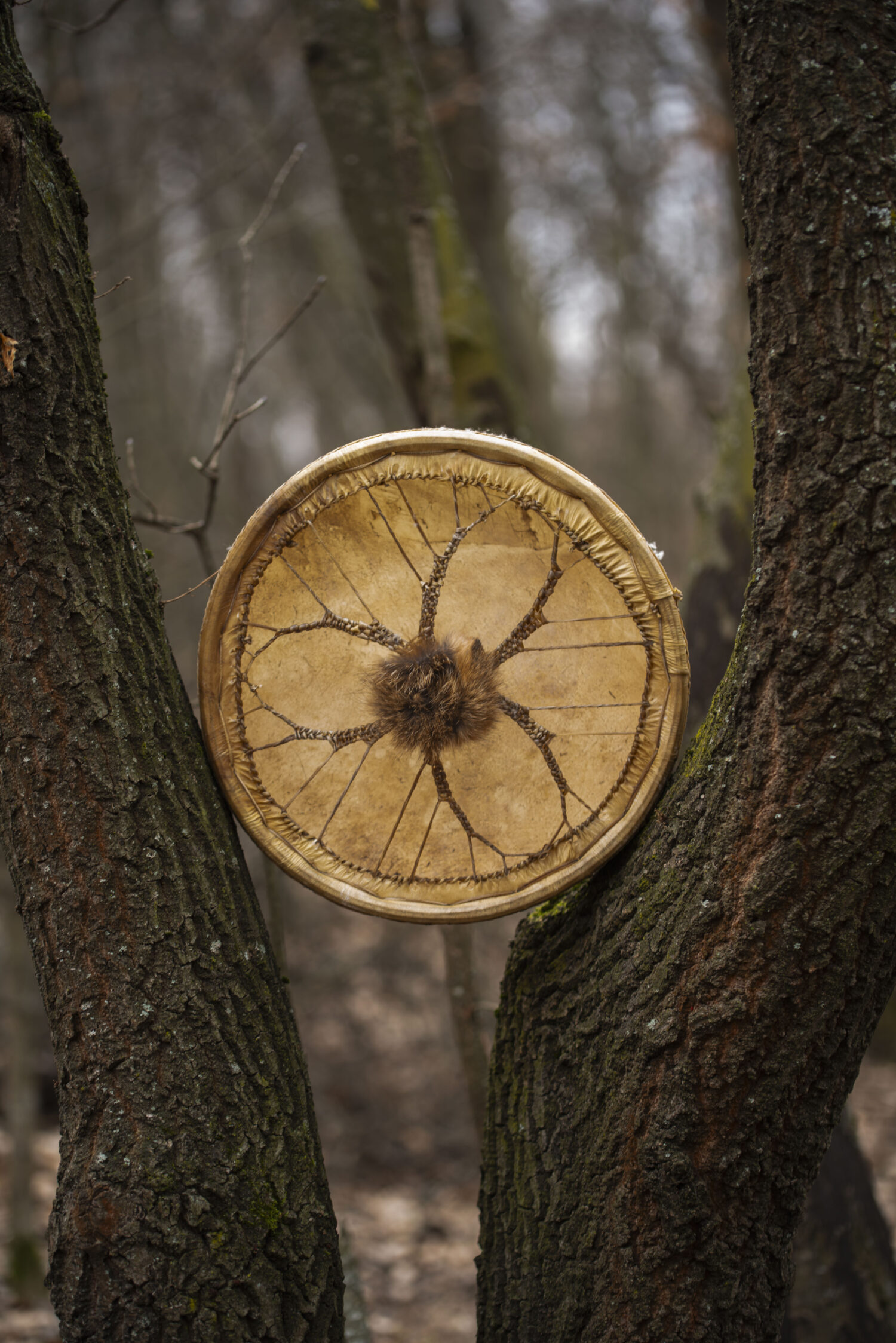 13" Handcrafted Shaman Drum - Goat Hide Shamanic Drum- Shamanic Tool