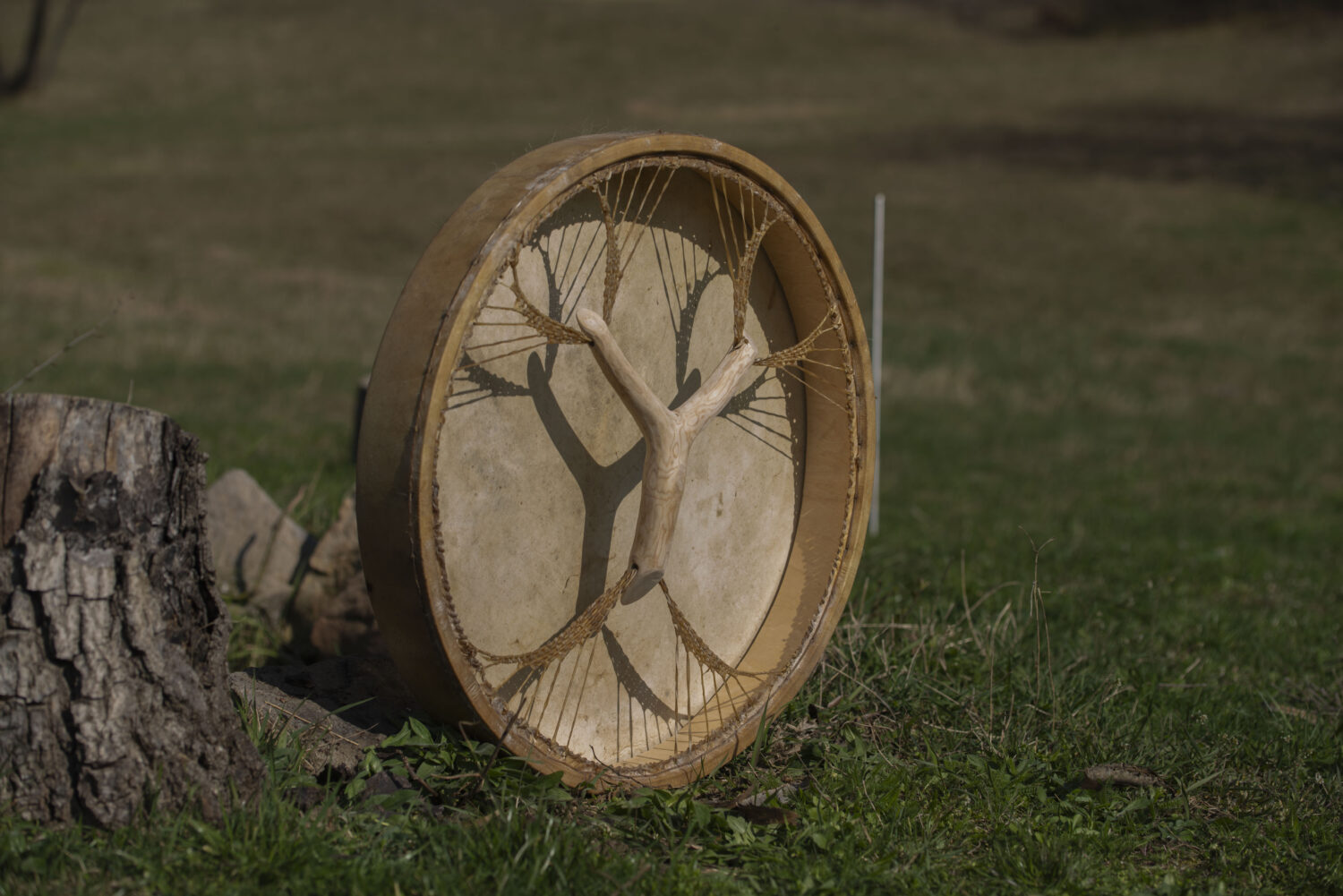 28" Handcrafted Shaman Drum - Goat - Shamanic Drum- Shamanic Tool - Image 4