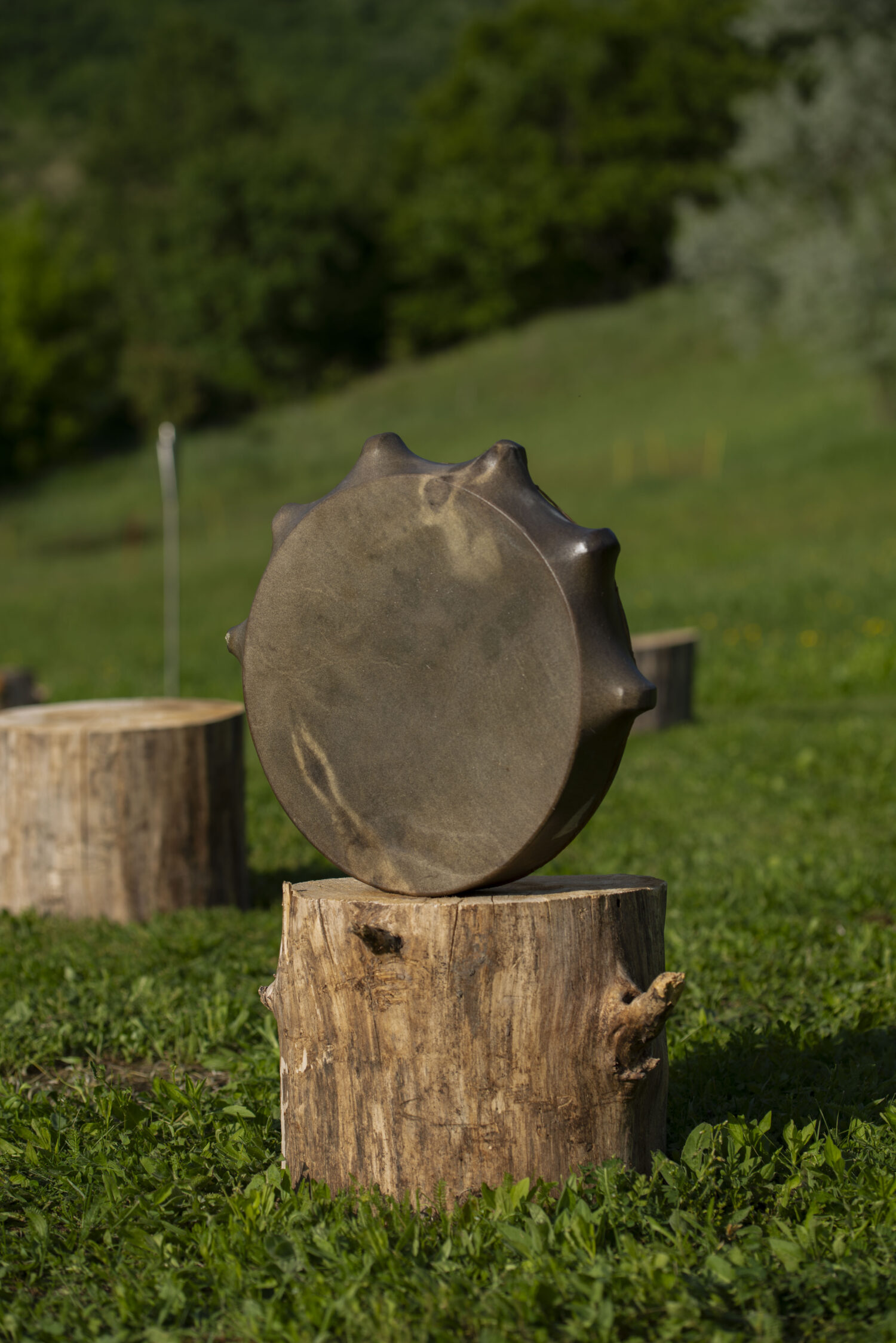 13" Handcrafted Shaman Drum - Natural Sheep Hide Shamanic Drum- Shamanic Tool - Image 5